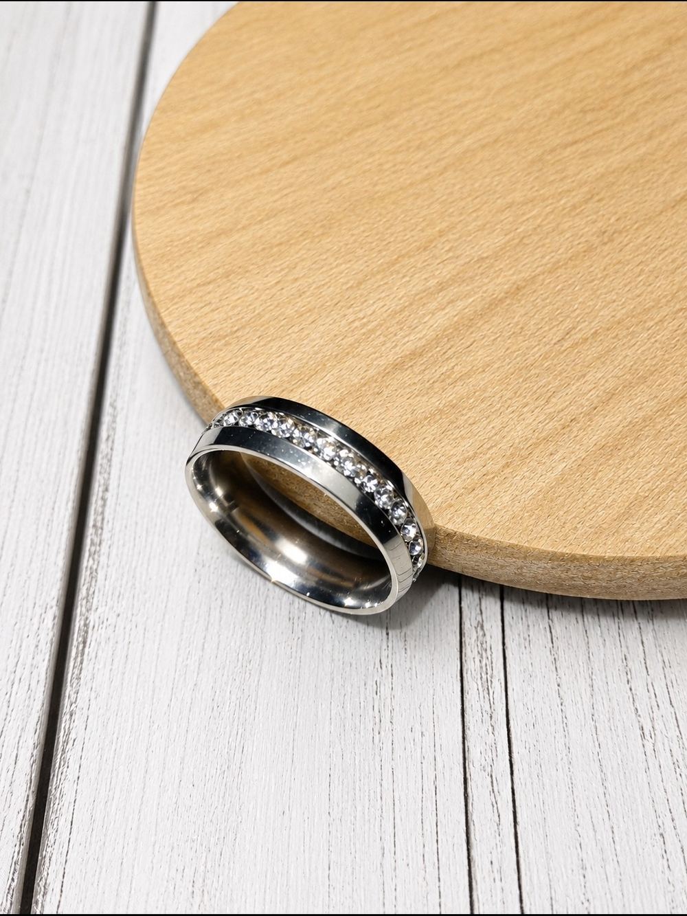 Men's Wedding Band Ring Tungsten With CZ